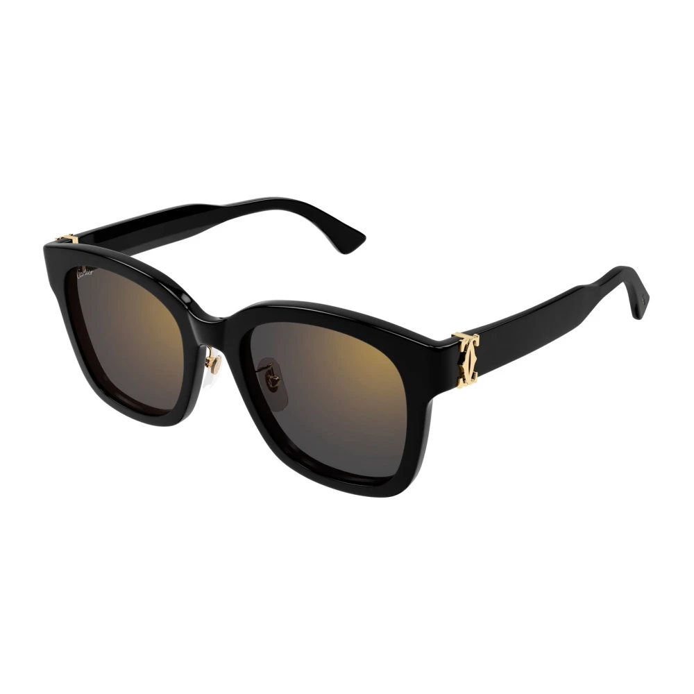 Cartier Women's Black Sunglasses, 54 Mm, Square Sunglasses