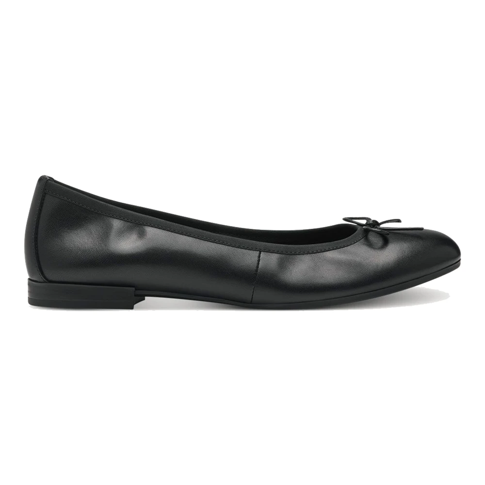 Tamaris Women's Black Ballerina Shoes, 4 Uk, Leather Ballerinas