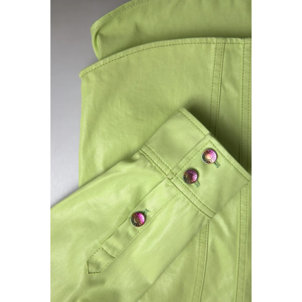 Dolce & Gabbana Elegante groene katoenen overhemd met knoopsluiting Green Heren