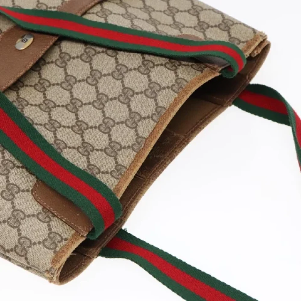 Gucci Vintage Pre-owned Leather totes Beige Dames