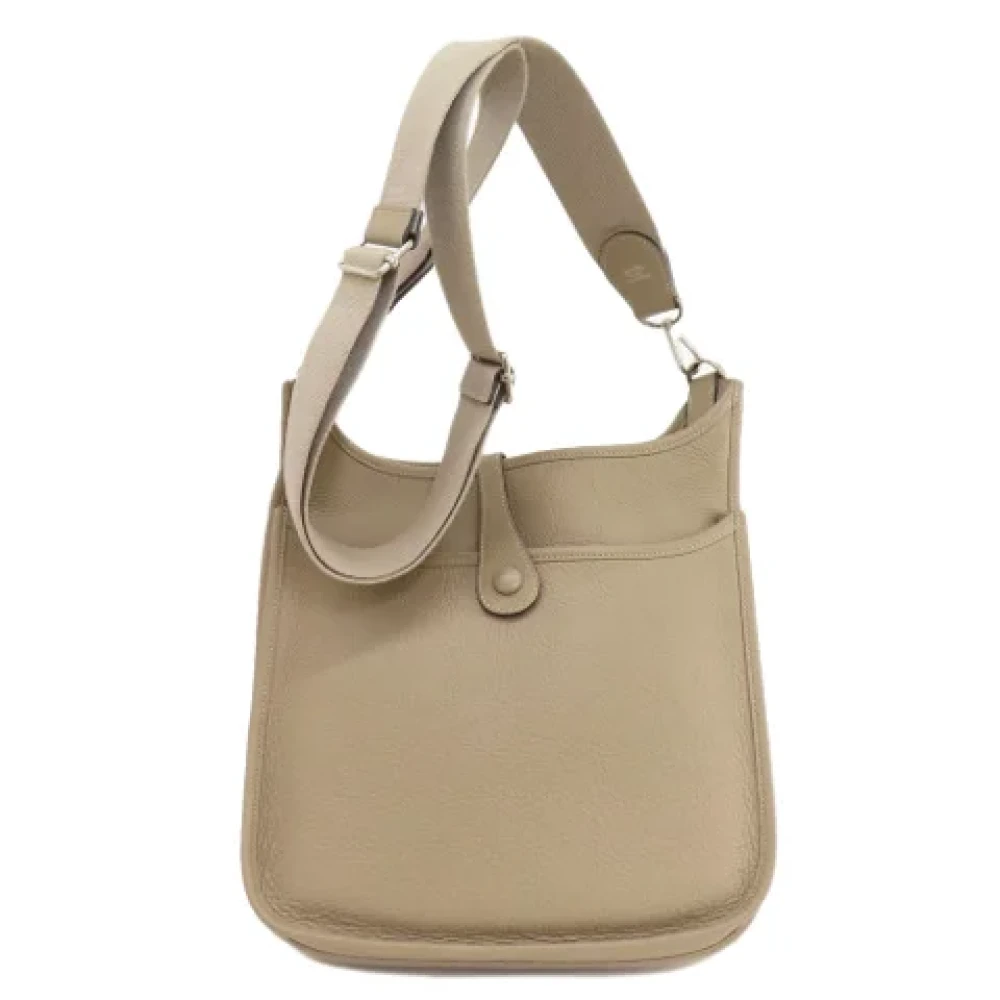 Hermès Vintage Pre-owned Leather shoulder-bags Beige Dames