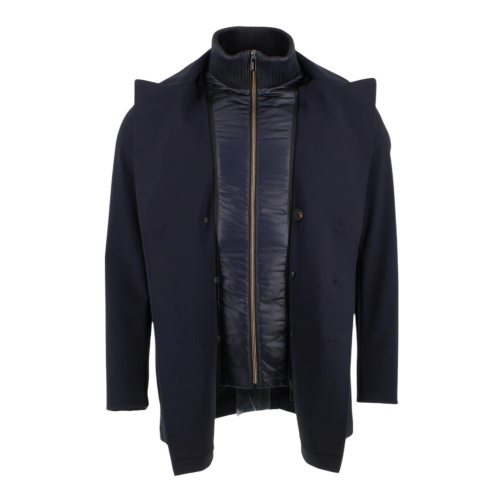 RRD Blauwe Winter Thermo Peacoat Jas Blue Heren