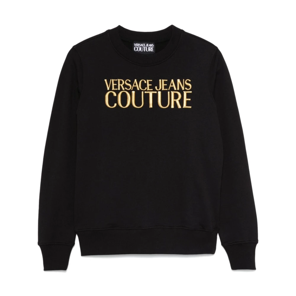 Versace Jeans Couture Zwarte Sweatshirt voor Vrouwen Aw24 Black Dames