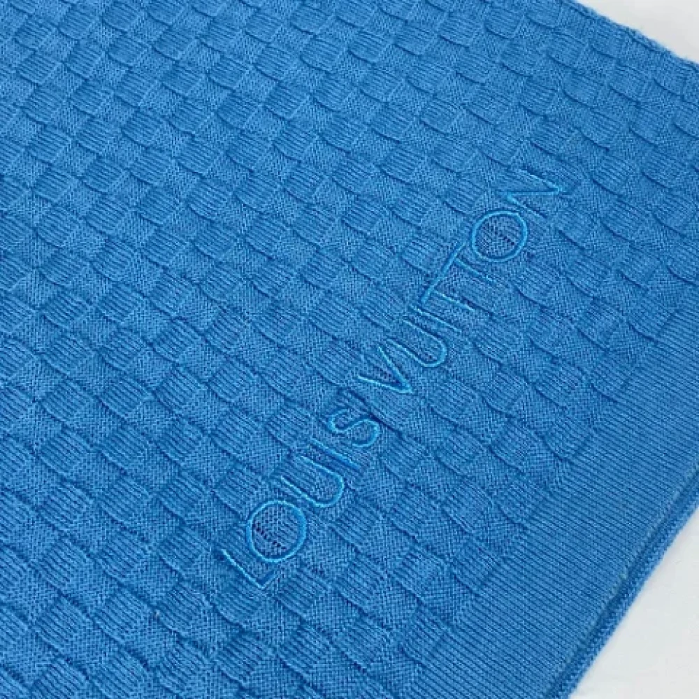 Louis Vuitton Vintage Pre-owned Fabric scarves Blue Heren