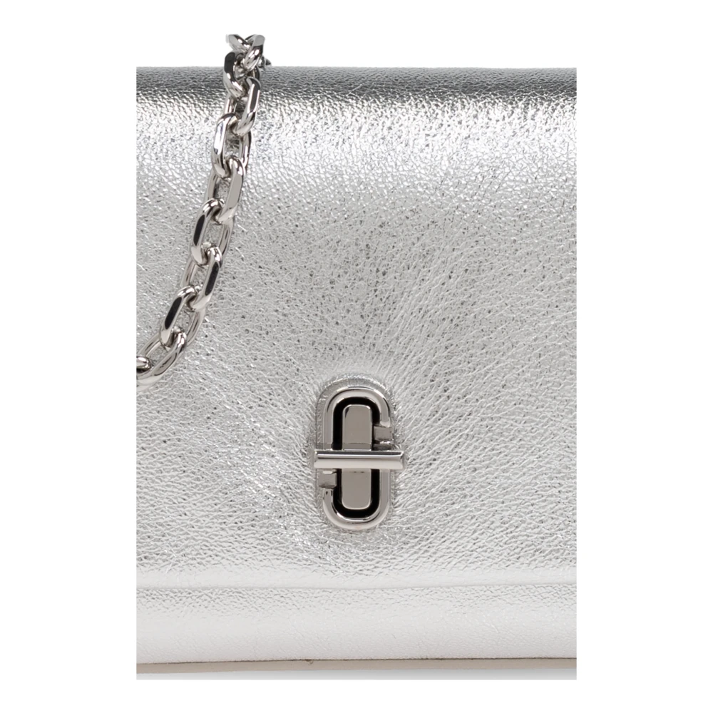 Marc Jacobs Leren schoudertas Gray Dames