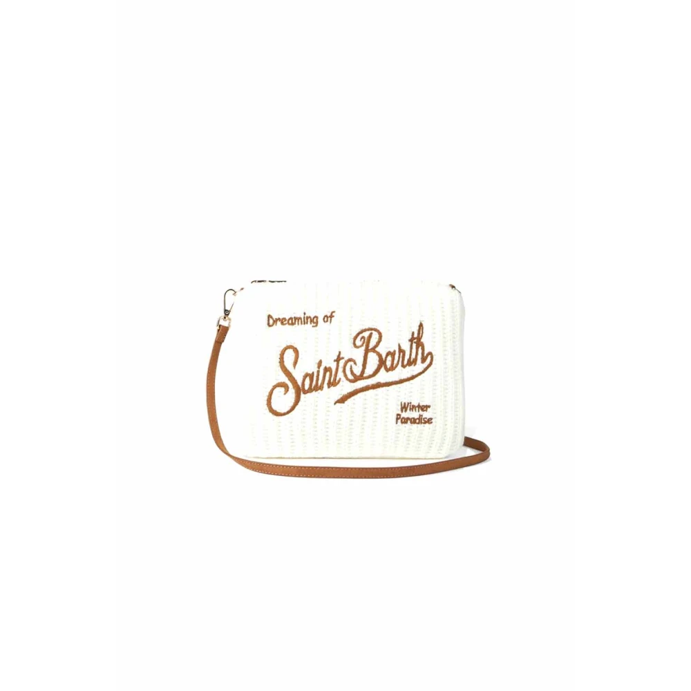 MC2 Saint Barth Stijlvolle Pochette Tas met Ritssluiting White Dames