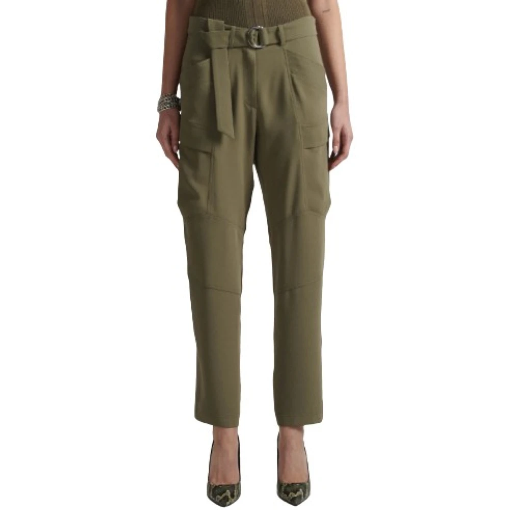 Barbara Bui Luxe Khaki Broek Montpellier Coqueline Stijl Green Dames