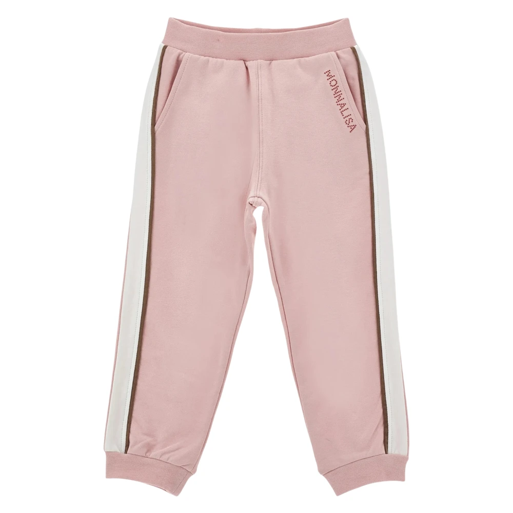 Monnalisa Girls Pink Logo Joggers - Sweatpants - 4 Y - Kids