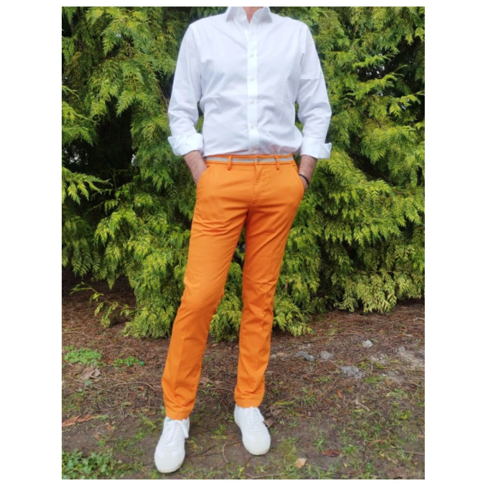 Mason's Slimme Torino University Broek Orange Heren