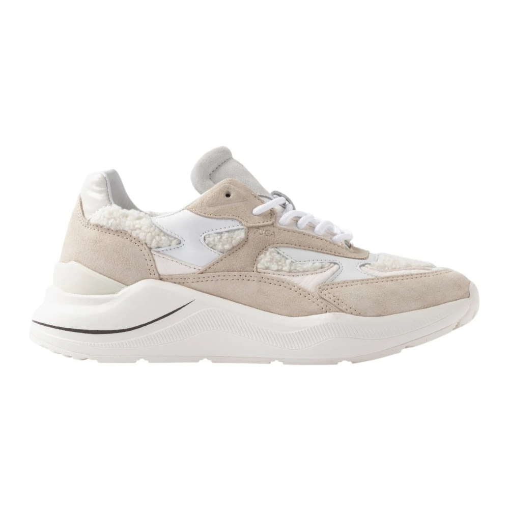 D.a.t.e. Camoscio Sneaker Dames Schoenen Wit