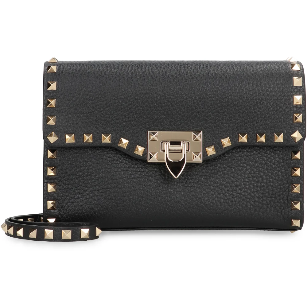 Valentino Rockstud Läder Crossbody-väska Black, Dam