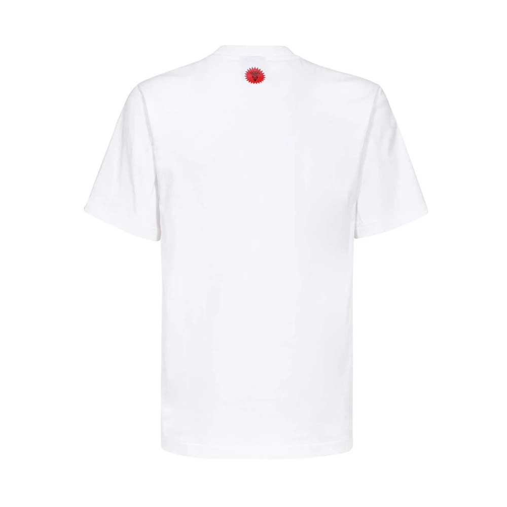 Icecream Katoenen T-shirt met Front Print White Heren