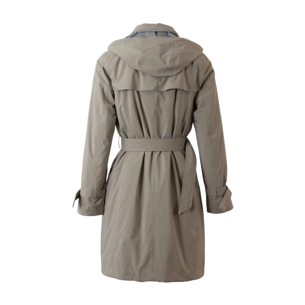 People of Shibuya Beige Hooded Gabardine met Afneembare Capuchon Beige Dames