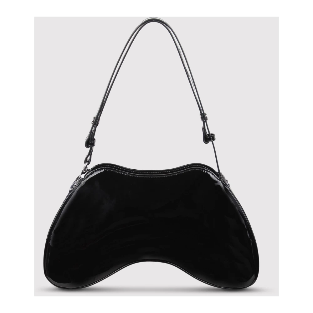 Diesel Play Schoudertas met Logo Plaque Black Dames