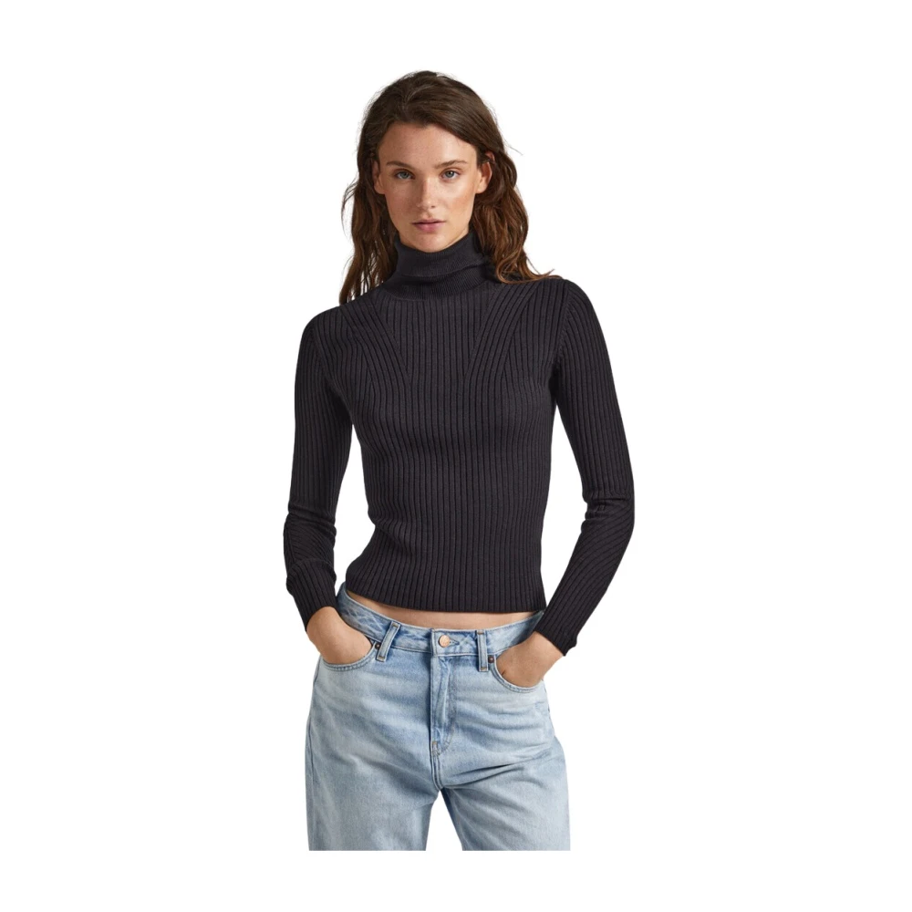 Pepe Jeans Women's Black Turtleneck