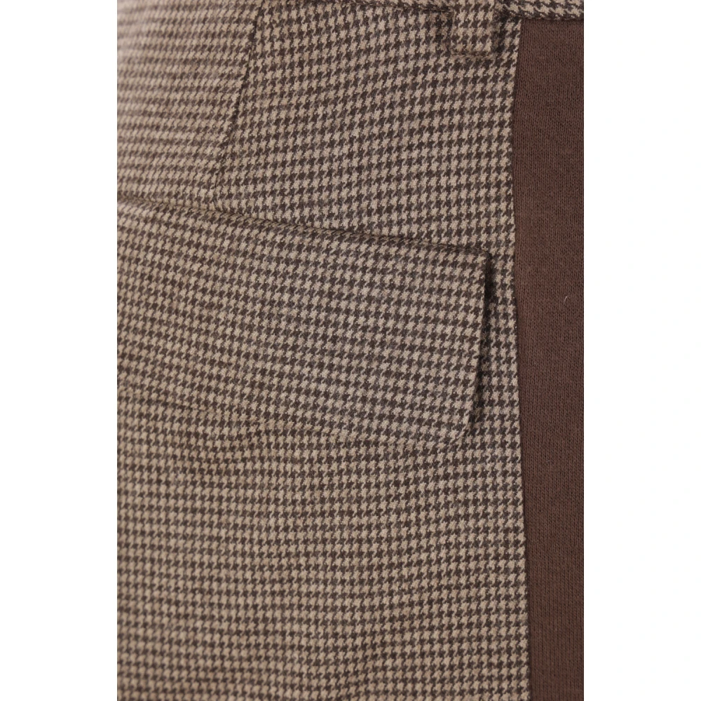 Undercover Bruine wollen pied-de-poule broek Brown Dames