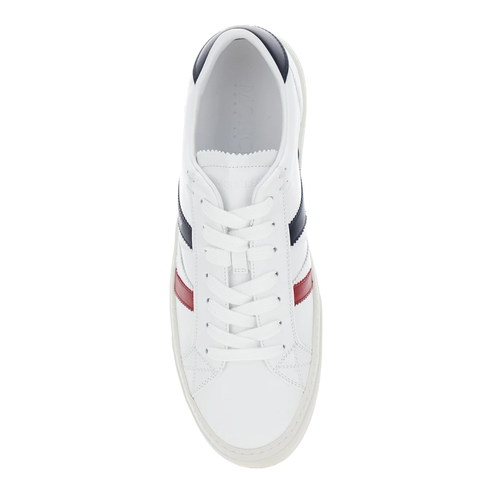 Moncler Witte Lage Top Sneakers Veters Rubberen Zool White Heren