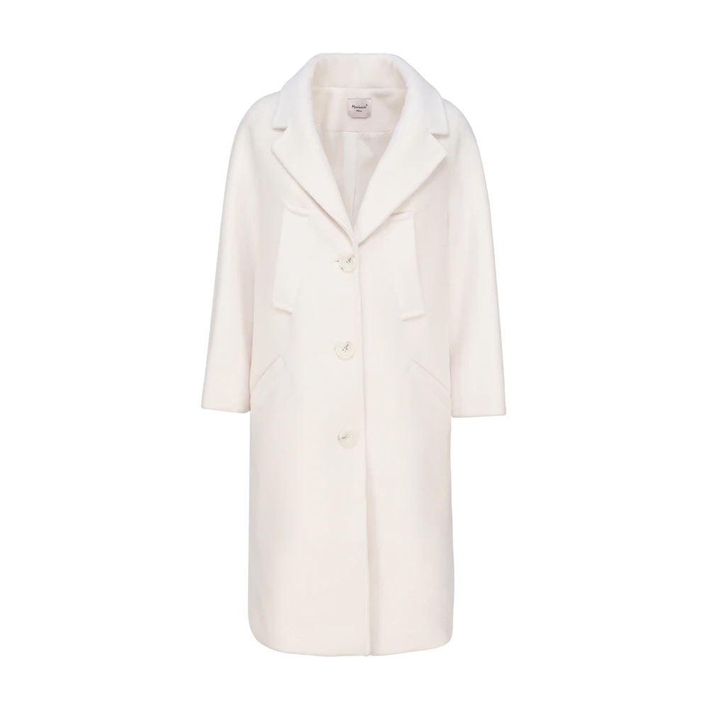 Mariuccia Milano Single-Breasted Coats White Dames