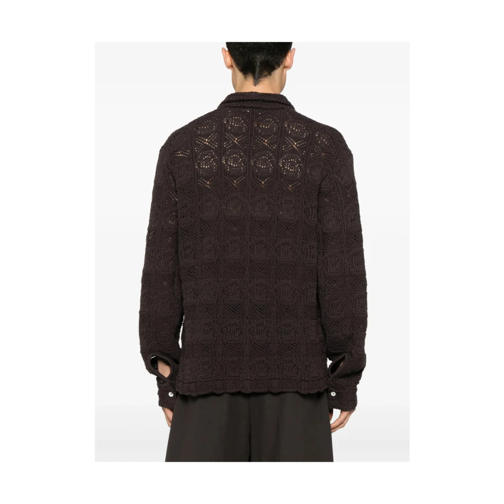 Séfr Cederbruine Button-Up Overhemd Brown Heren
