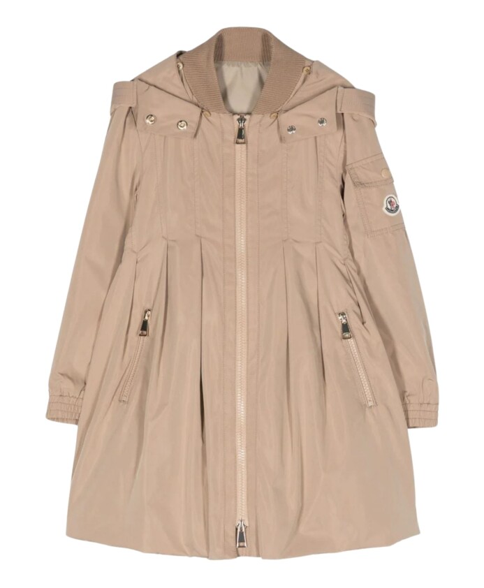 veste-longue-en-twill-de-polyester-beige