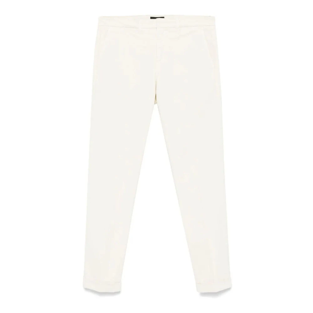 Fay Ecru Katoen Chinos Gabardine Broek Beige Heren