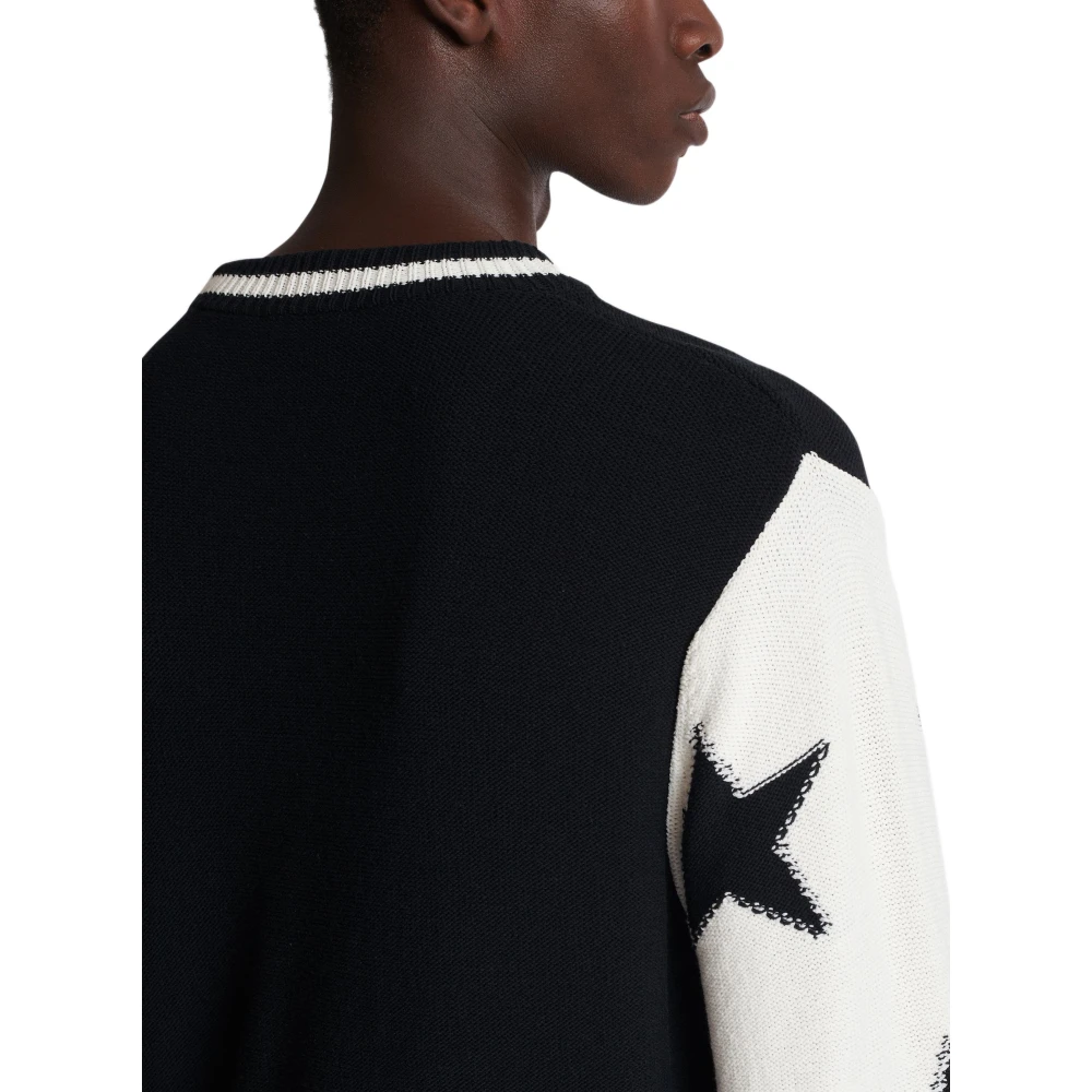 Balmain Trui met sterrenpatroon Black Heren