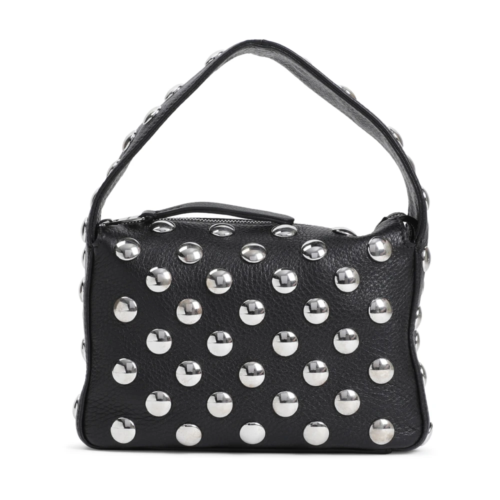 Khaite Women's Black Shoulder Bag With Studded Details - Handbags - One Size - Bags