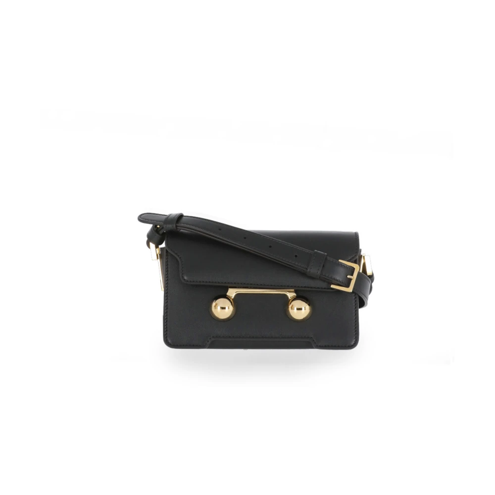 Marni Mini Schoudertas met Gouden Hardware Black Dames