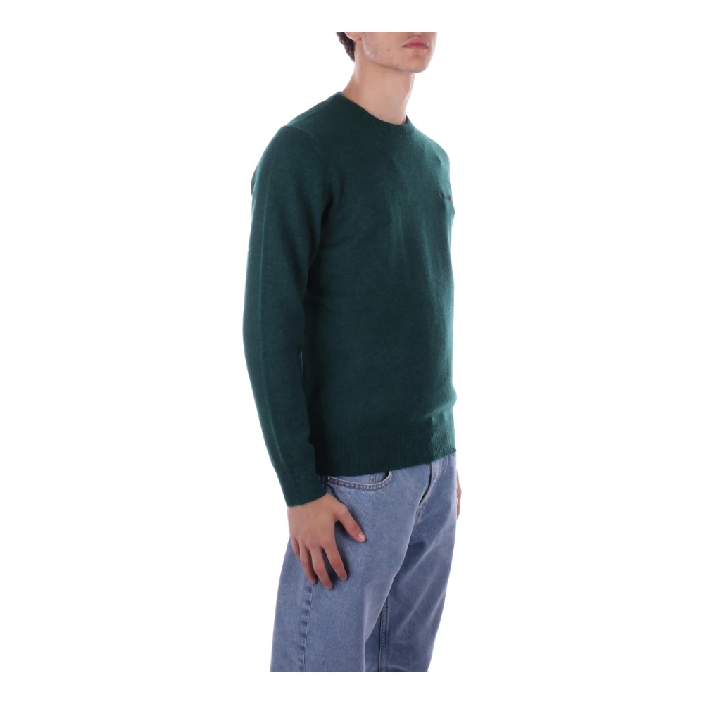 Saint Barth Groene Logo Front Sweater Green Heren