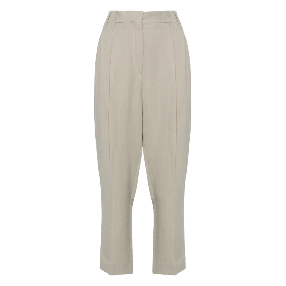 BRUNELLO CUCINELLI Cropped Trousers Gray Dames