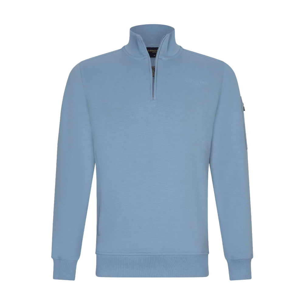 Cavallaro Half Zip Sweat Pullover Blue Heren