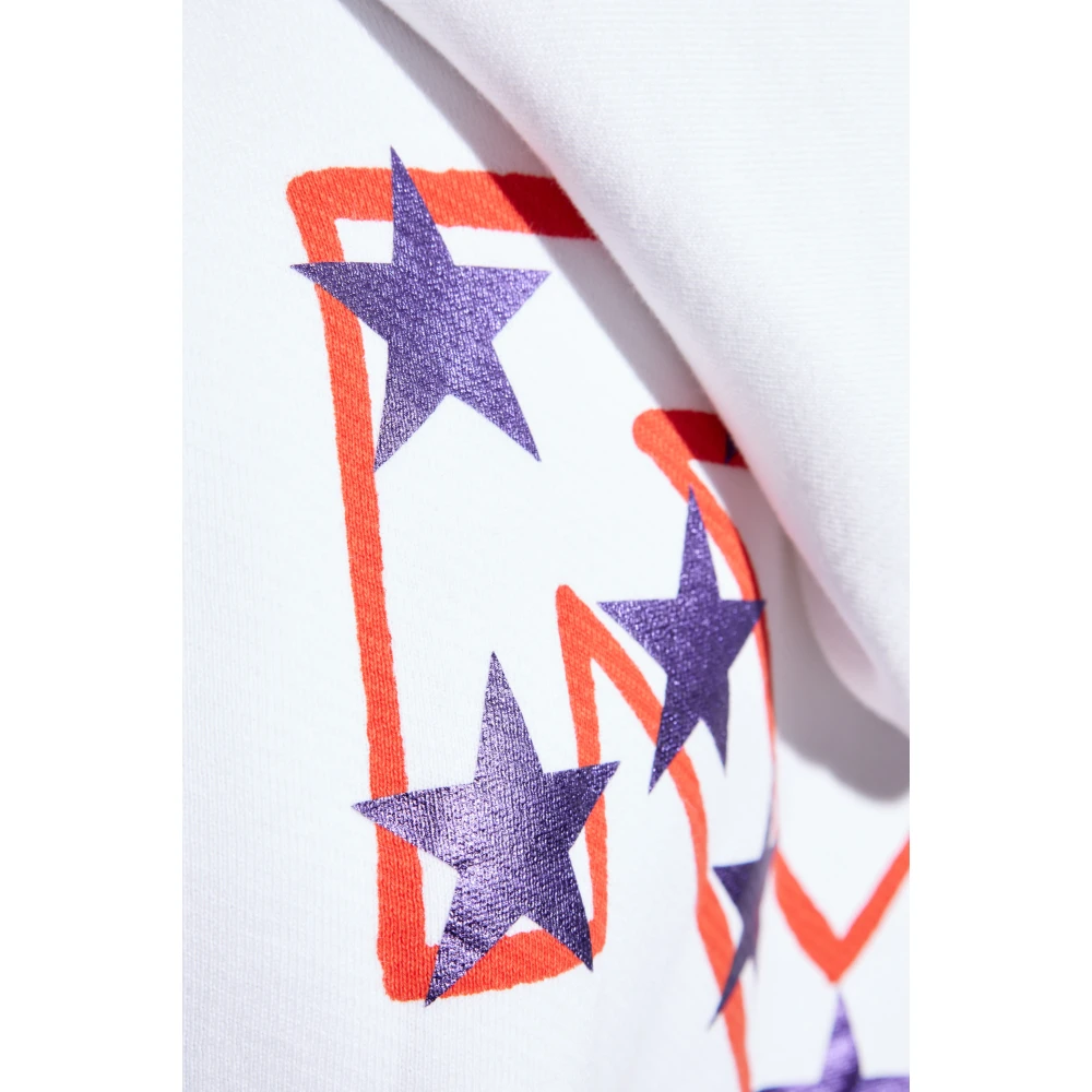 Off White Sweatshirt met logo White Heren
