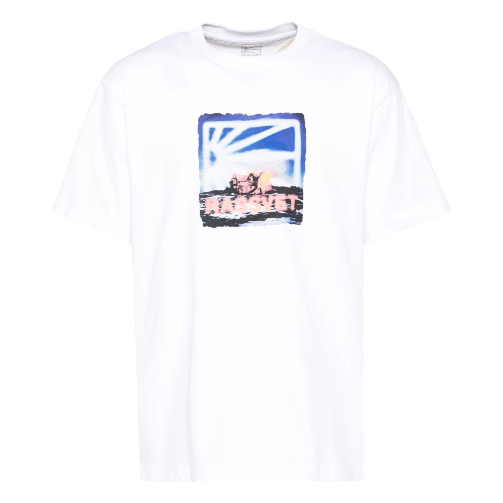 Rassvet Vuurprint Korte Mouw T-shirt White Heren