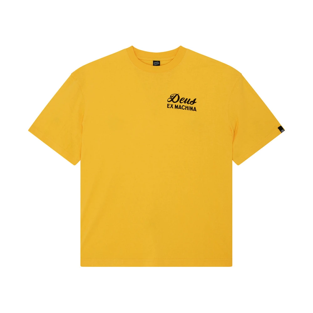 Deus Ex Machina Men's Yellow T-Shirts, S, T-Shirt Cotone