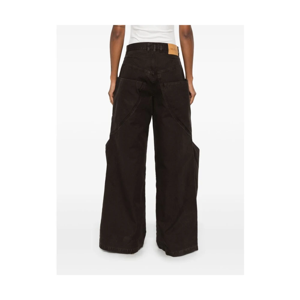 The Attico Koffiebruine Jeans met Zakken Brown Dames