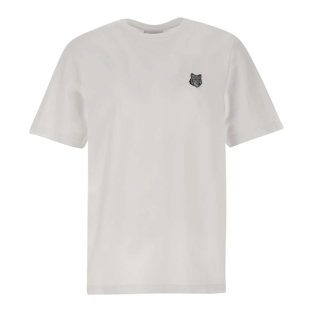 Maison Kitsuné Fox Logo Vit T-shirt White, Herr