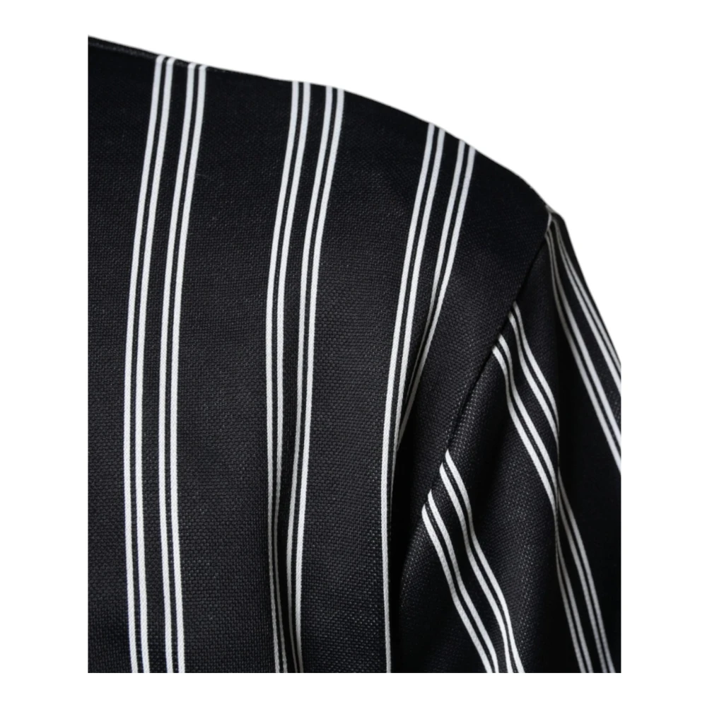 Dolce & Gabbana Gestreepte Sweater met Rits en Logo Multicolor Heren