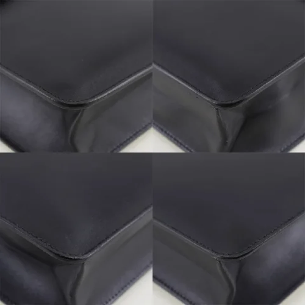 Hermès Vintage Pre-owned Leather briefcases Black Heren