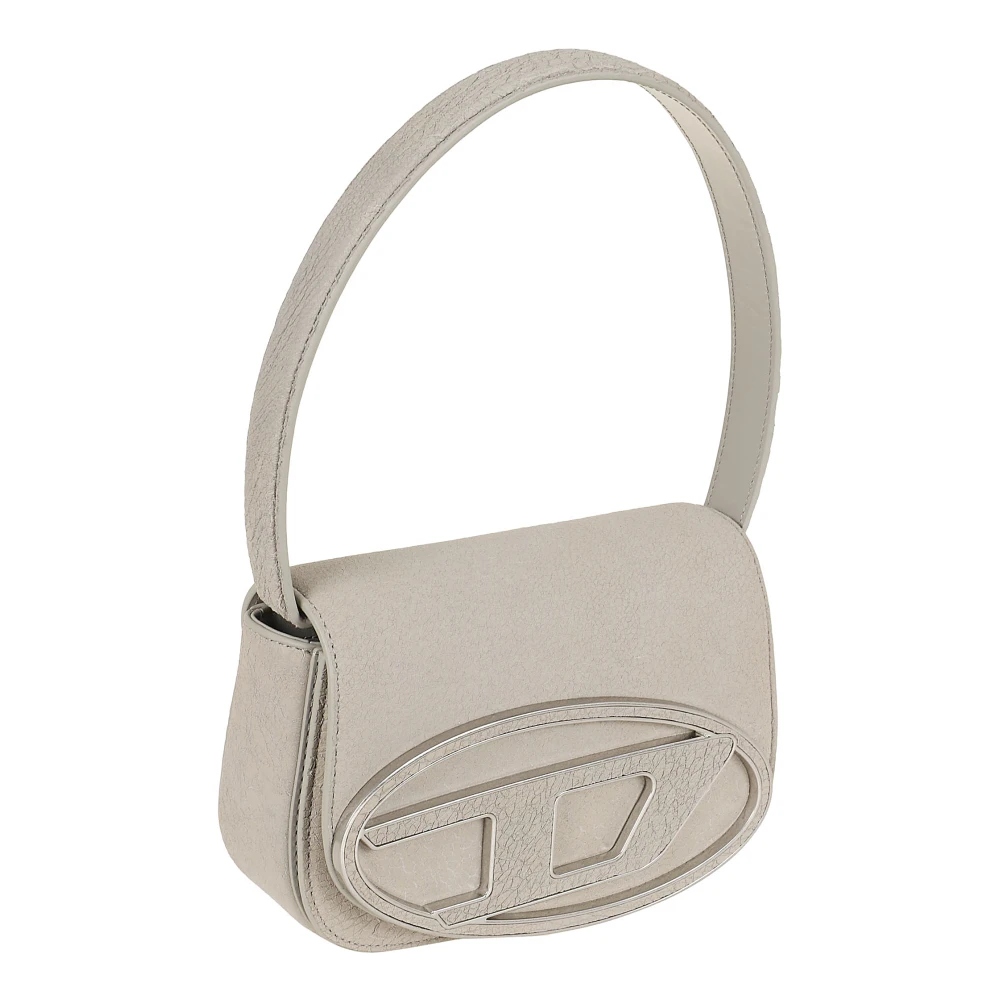 Diesel Grijze Leren Handtas Beige Dames