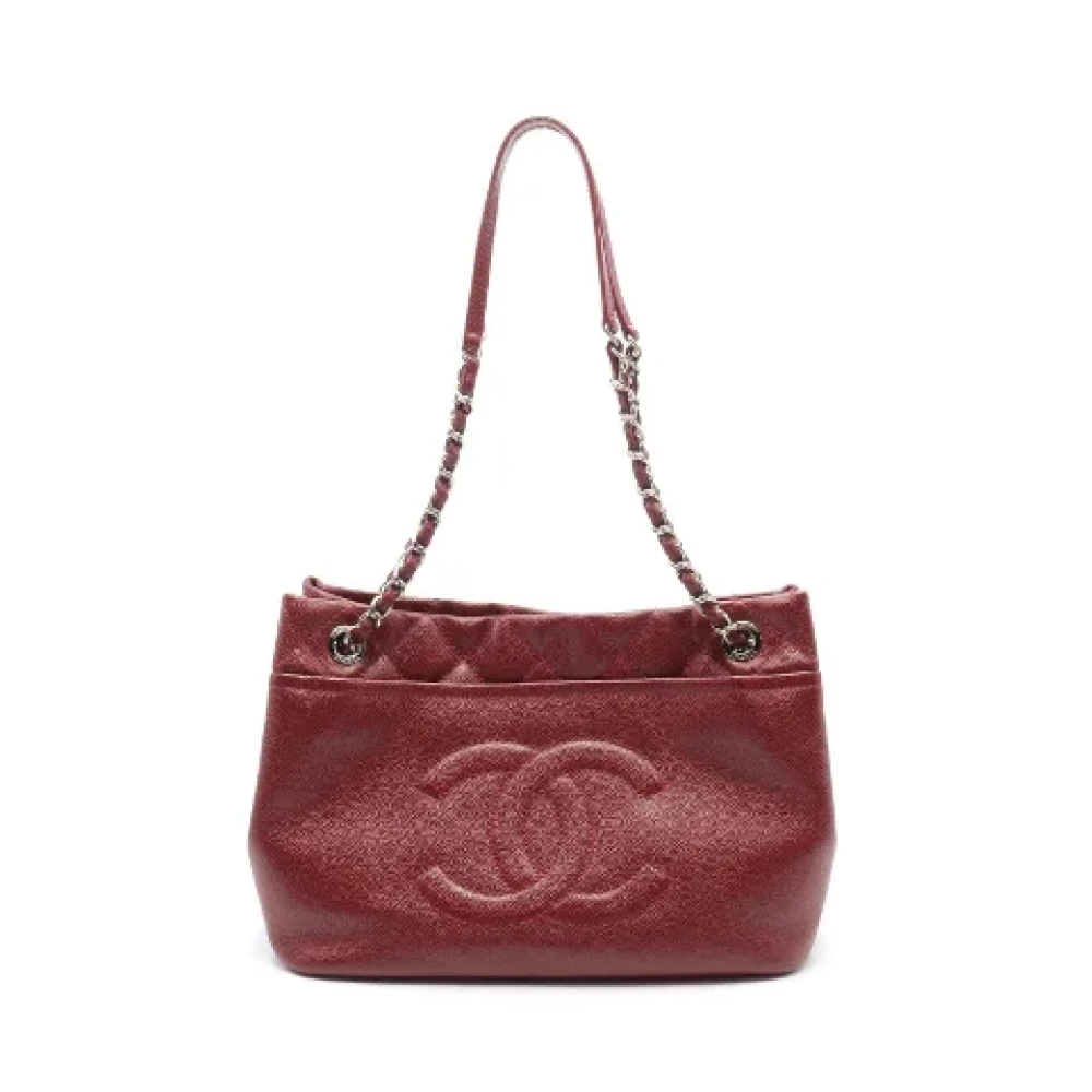 Chanel Vintage Pre-owned Leather crossbody-bags Red Dames