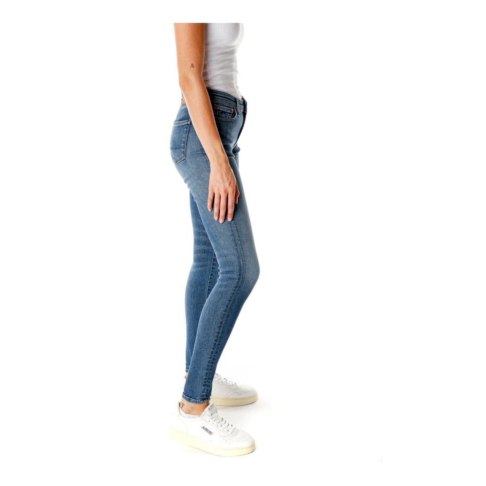 Denham Midwaist Skinny Fit Jeans Blue Dames