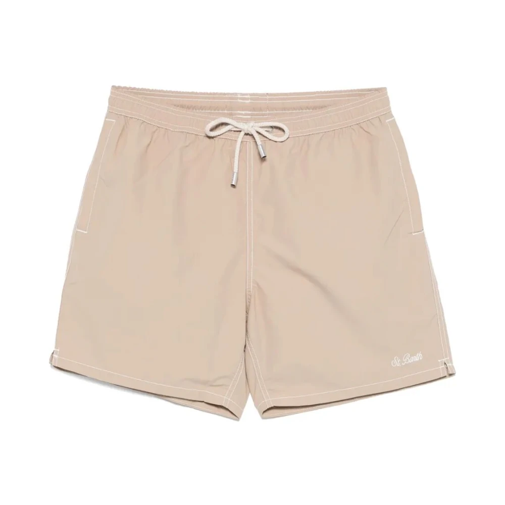 Mc2 Saint Barth Men's Beige Patmos Mid-Length Swim Shorts - Beachwear - Xl - Swimwear