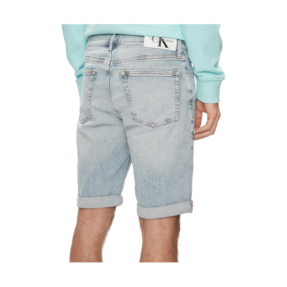 Calvin Klein Denim Bermuda Shorts Blue Heren