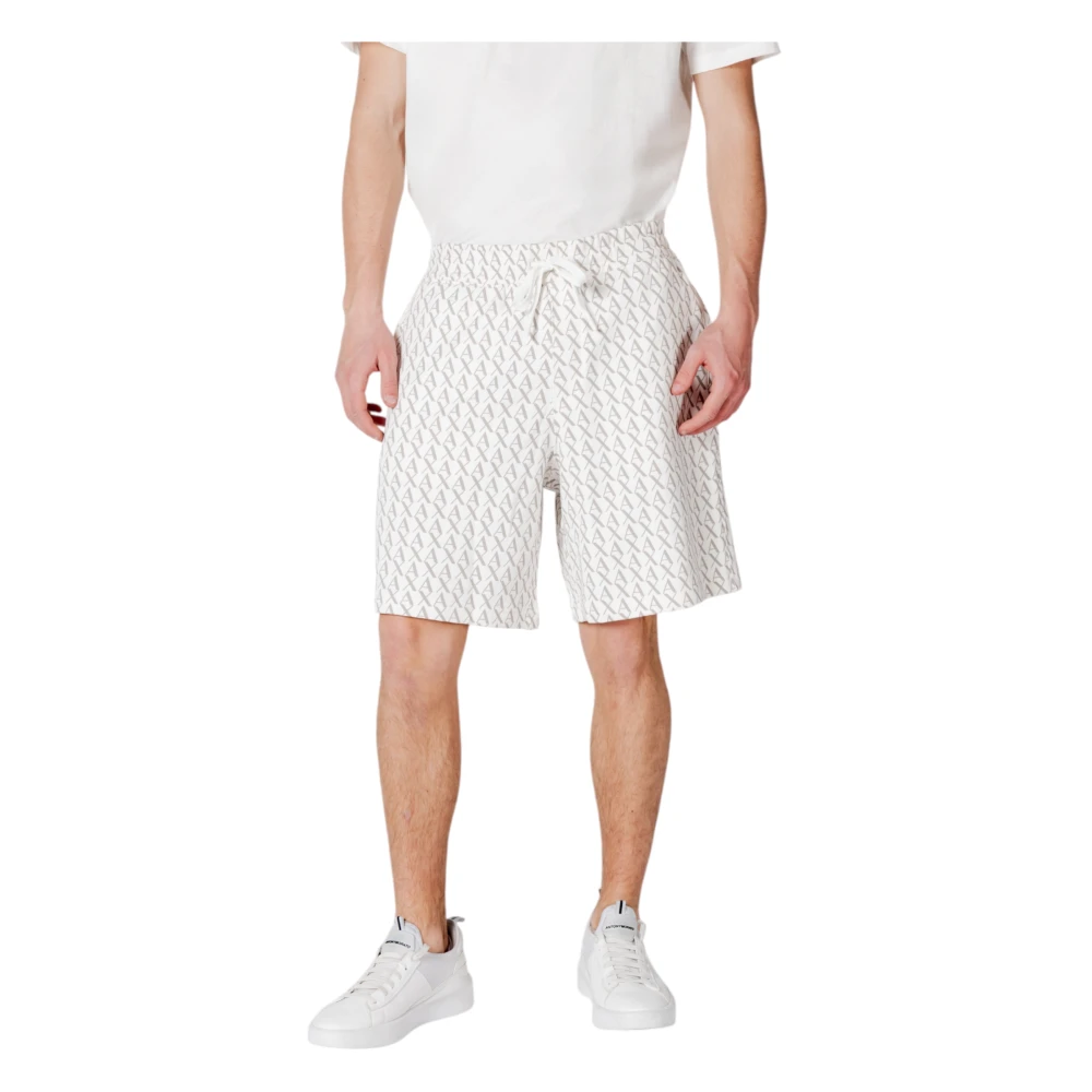 Armani Exchange Men's Beige Casual Shorts, M, Sporty Bermuda Shorts For