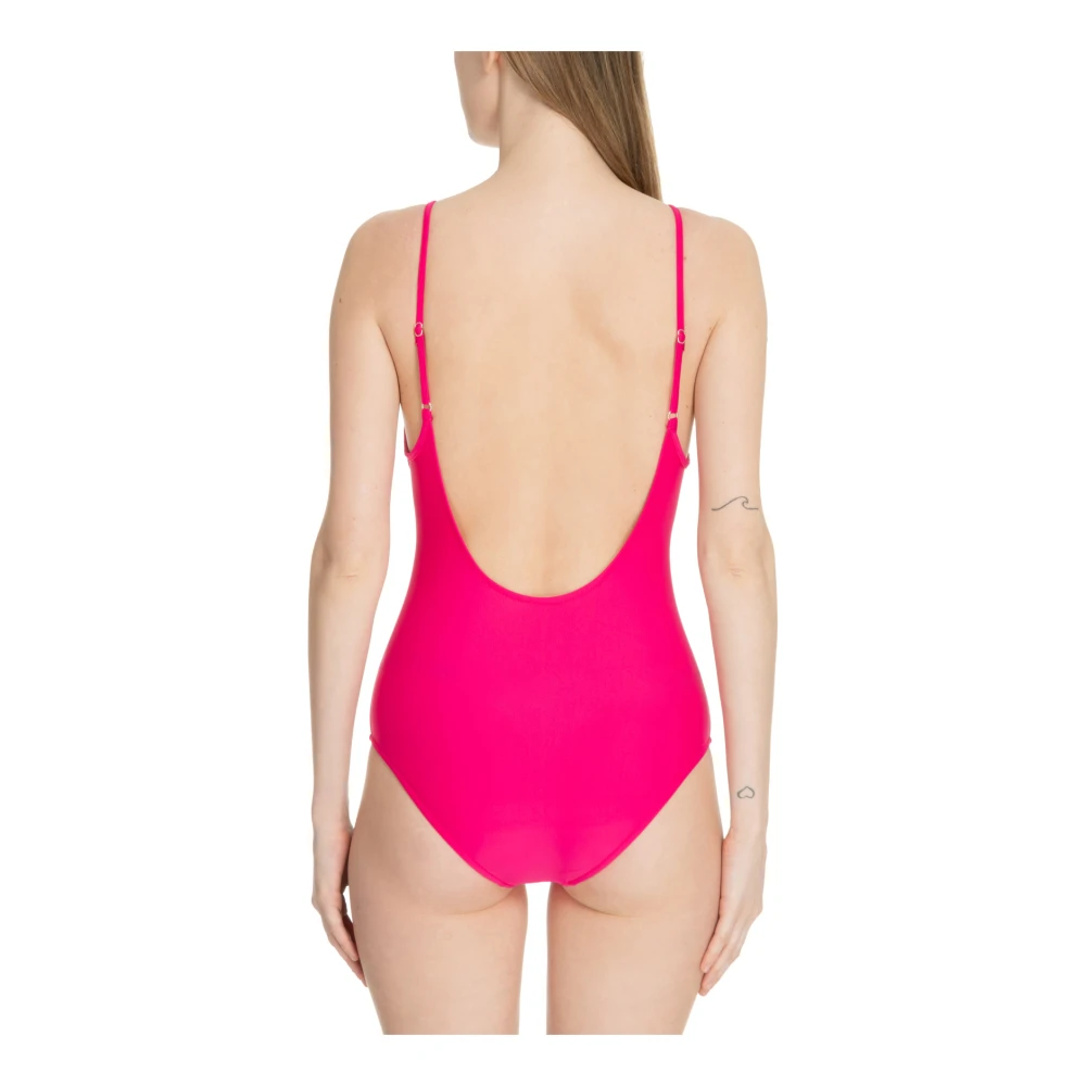 Moschino Double Question Mark Swim Swimsuit Pink Dames