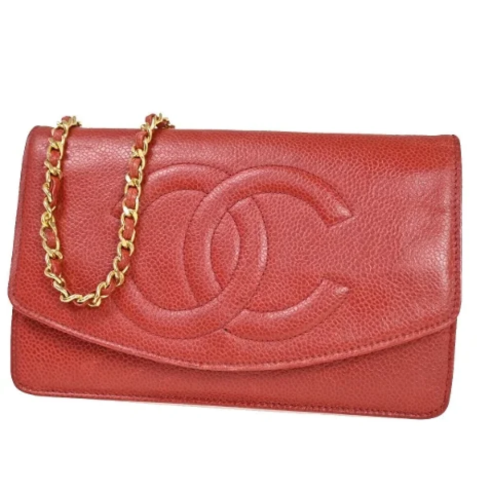 Chanel Vintage Pre-owned Leather chanel-bags Red Dames