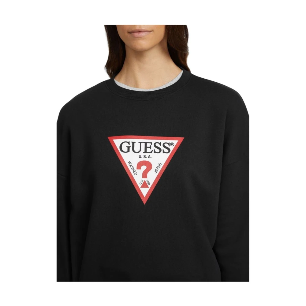 Guess Crewneck Sweatshirt Black Dames
