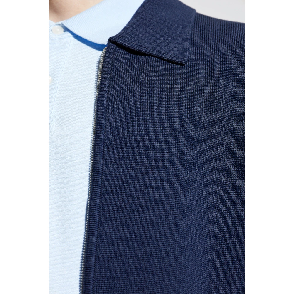 Theory Wollen vest Blue Heren