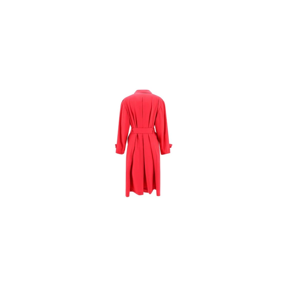 Paltò Geometrische Revers Trenchcoat Red Dames