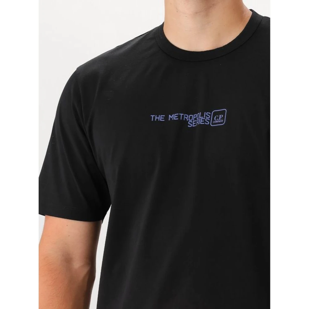 C.P. Company Zwart Katoenen T-Shirt Regular Fit Black Heren